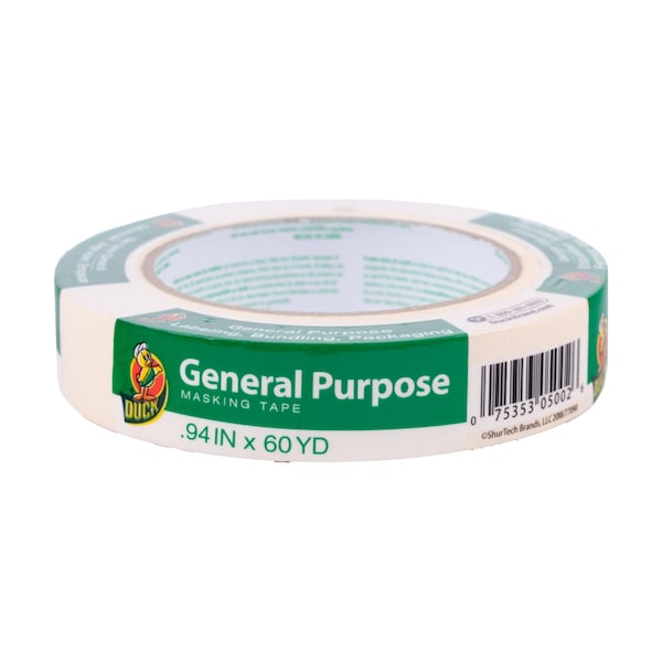 Duck Brand Duck 0.94 in. W X 60 yd L Beige Regular Strength Masking Tape 1 pk 286502 - main